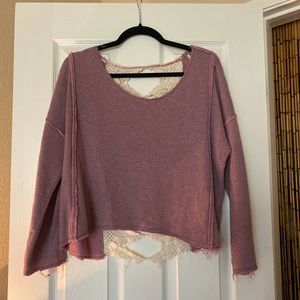 Free People detailed Purple Sweatshirt